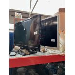 A 20" Bush HD ready LED tv and a 24 " Bush tv, both with remotes