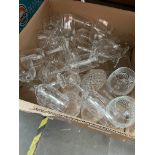A box of drinking glasses.