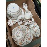 Decorative China- Minton 'Haddon Hall', Coalport 'Ming Rose' and 'Hong Kong' ( 18 items)