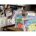 A box of assorted football programmes comprising European Cup, FA Cup semi final and final,