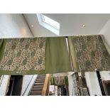 A set of four curtains, the design attributed to William Morris. Dimensions- length 203cm, length of
