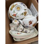 A Royal Worcester part dinner service together with Denby white part service.