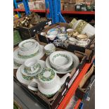 A mixed lot of ceramics including Pontessa tea set, collectors plates, Wedgwood, Royal Albert,