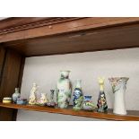 Ten Old Tupton ware vases and ornaments and a Franz vase