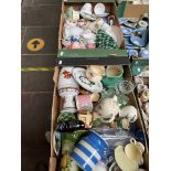 2 boxes of mixed glass, ceramics etc. including Royal Worcester, Crown Devon etc