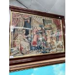 A 19th century tapestry, dated 1865, rosewood frame 80cm x 106cm.