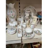 Aynsley china - 16 items including a 31cm 'Wild Tudor' vase