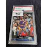 A 1999 Upper Deck Kobe Bryant basket ball card, PSA slabbed.