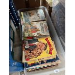 A box of comics and annuals to include Beano, Dandy & Rupert etc.