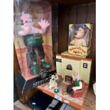 Wallace & Gromit - a large figure in box together with 2 "nodders" and a radio.