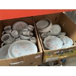 Two boxes of Denby Dinner ware