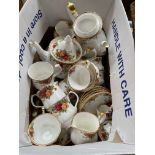 Royal Albert Old Country Roses; 4 mugs, teapot, coffee pot, milk jug, sugar bowl, 6 cups, 6 saucers,
