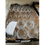 Box of glasses inc. Cavan Irish crystal