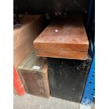 3 joiners wooden tool boxes, 2 with contents