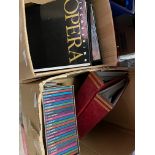 2 boxes of opera and musicals CDs with magazines.