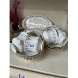 Royal Albert 'Memory Lane' teaware - 6 cups & saucers, 6 tea plates and an oval dish