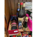 Various (6) alcoholic beverages including Vermouth, Merlot Reserve, Bucks Fizz etc