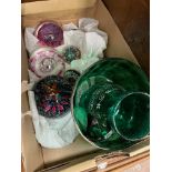 Assorted glass including paperweights by Wedgwood, Caithness Fantasia, Selkirk, five millefiori,