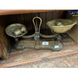 Avery brass kitchen scales with weights