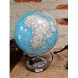 A mid-20th century large table top illuminated 'Columbus Duo' globe by Columbus Verlag Paul