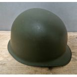 A US military helmet.