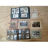A book of various postcards, humourous, WW1, sweetheart, railway etc, together with photo album