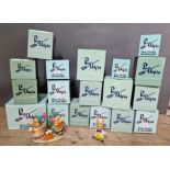 A box of eighteen assorted PenDelfin figures to include Golden Moment, Barney, Duncan, Evan,