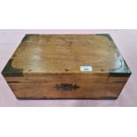 A 19th century Anglo-Indian brass bound campaign writing/work box.