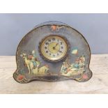 A Fryer & Co Victory V orientalist tin clock, length 36cm.