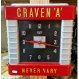 A Smiths Sectric Craven 'A' Never Vary wall clock, 33cm x 36.5cm.