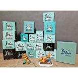 A box of twenty assorted PenDelfin figures to include The Raft (LE 250), Sunny blue, Jim-Lad turo,