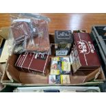 A collection of cigar paraphernalia to include cutter, 3 holders, leather pouch, wallet, "El