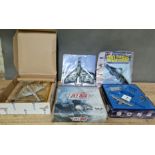 Five boxed die cast model aircraft by Corgi and Atlas.