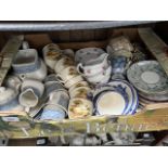 Assorted tea wares by Royal Doulton, Colclough etc. approx 58 pieces