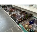 Five boxes of various glassware