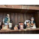 A Kevin Francis limited edition Sir Henry Doulton toby jug (23cm high) with other toby jugs by