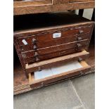 An early 20th century pitch pine specimen cabinet.