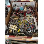 A box of costume jewellery.