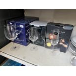 Dartington Glass - 3 boxed sets of drinking glasses including 380ml and 640ml wine glasses