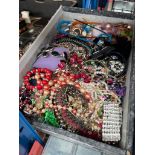 A box of costume jewellery.