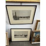 Frederick A Farrell (1882-1935), pair of signed etchings, London scenes, 'Tower Bridge' and '