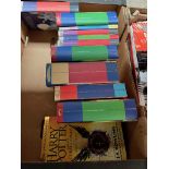 A box of Harry Potter books.