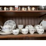 Royal Worcester ‘June Garland’ tea wares including teapot, approx 37 pieces