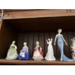5 Royal Doulton figures including ‘Valerie’, ‘Fair Maiden’ and ‘Diana, Princess of Wales’