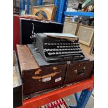 A mixed lot comprising Imperial 'Good Companion' typewriter, A Coracle vintage picnic set and a
