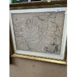 Eman Bowen, 18th century map, '... North West Side of Germany...', 43cm x 34cm, framed.