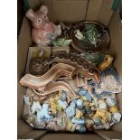 Wade items including boxed tortoises, koala on tree stump, Nat West pig with stopper, approx 40