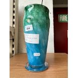 A Whitefriars cloudy blue and green vase, pattern 3000, height 26cm.