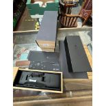 Three Christopher Ward watch boxes with manuals, 2 straps, no watches.