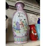 Modern Chinese famille rose porcelain vase.